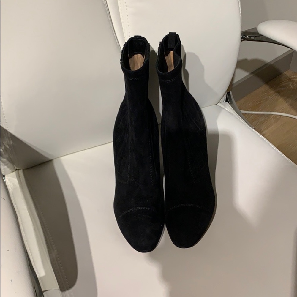 Suede Wedge booties